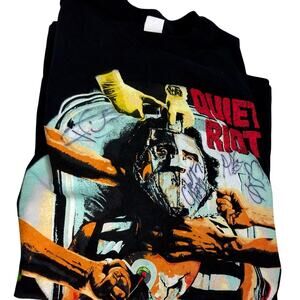 Vintage Quiet Riot Shirt SIGNED Autographed 2005 Rock Never Stops Heavy Metal XL